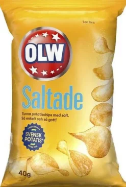 Chips OLW lättsaltade 40g