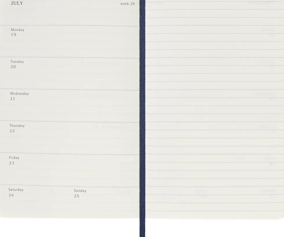 Classic Soft 12M Week Note Pocket Sapphire Blue 2027