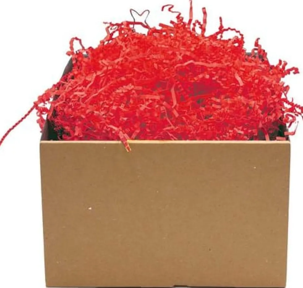 Crinkle craft röda pappersstrimlor 1kg