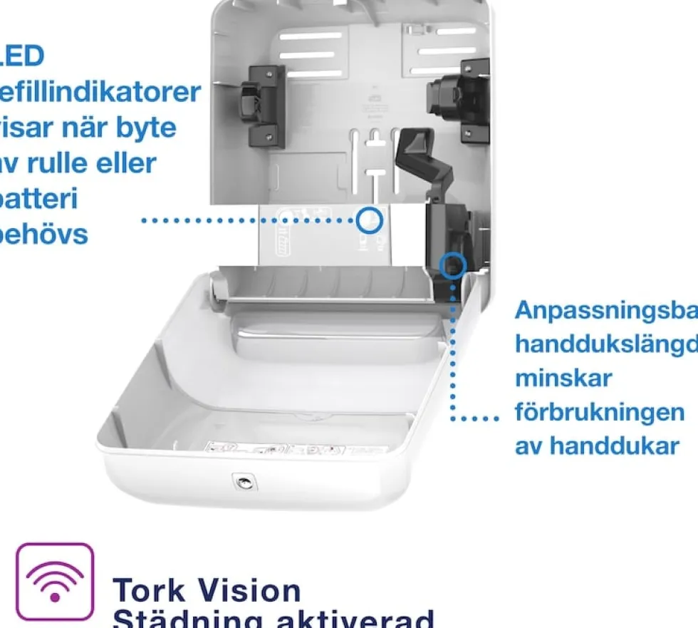 Dispenser Handduk TORK Matic H1 Sensor, vit