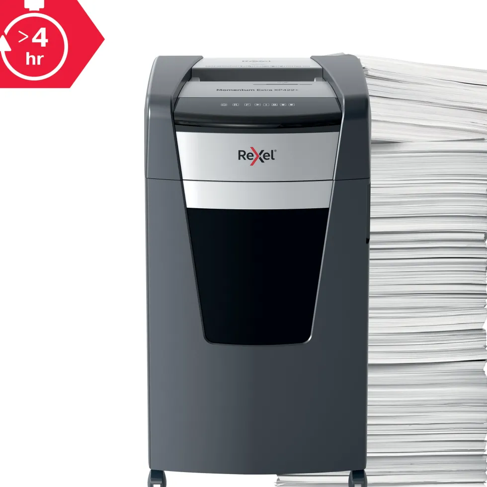 Dokumentförstörare Rexel Momentum Extra XP422+P4