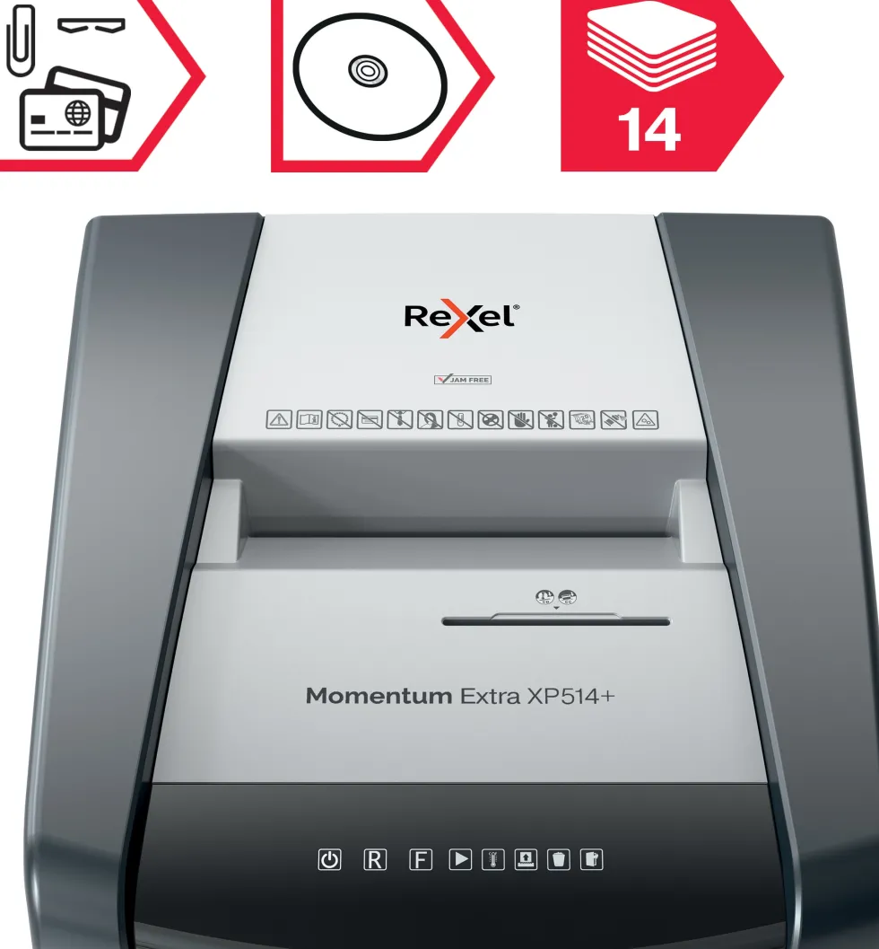 Dokumentförstörare Rexel Momentum Extra XP514+P5