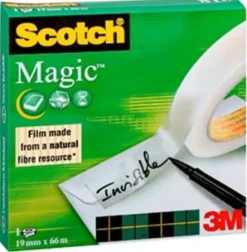 Dokumenttejp Scotch Magic 810 Stor diameter, osynlig, 19mm x 66m