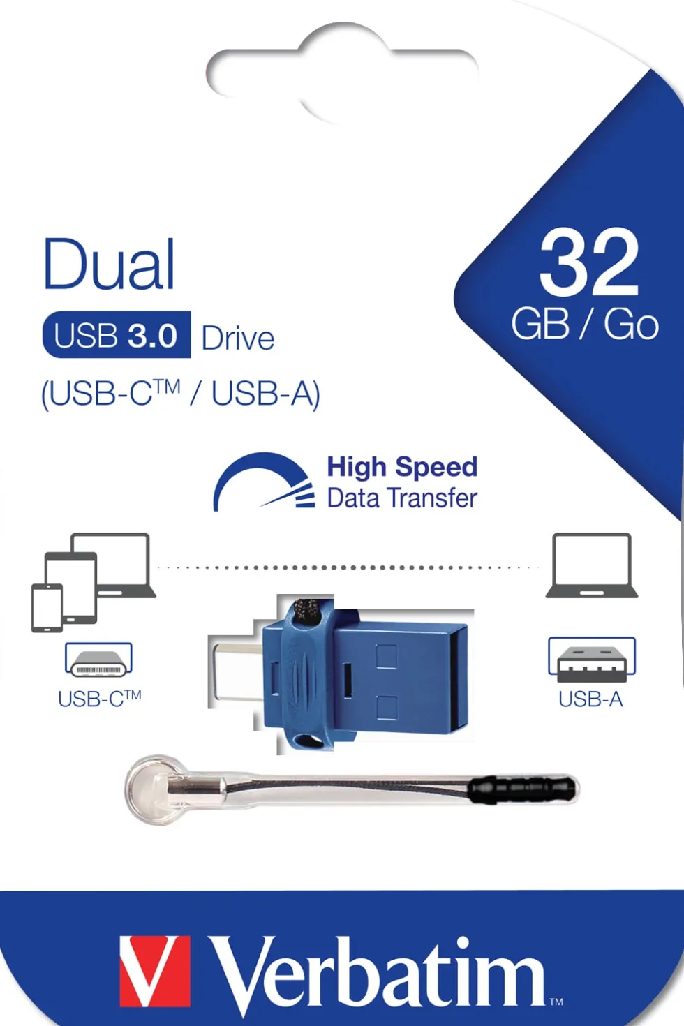 Dual Drive USB 3.0/USB-C 32GB, Black