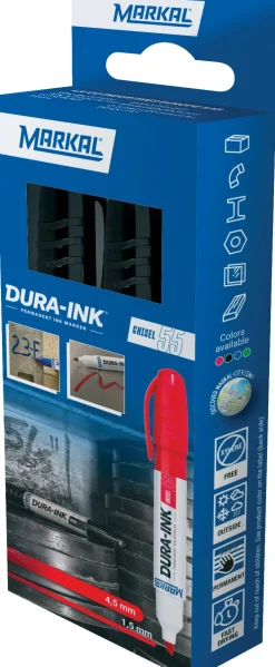 Dura Ink Chisel 55 Retail Pack (2) Black