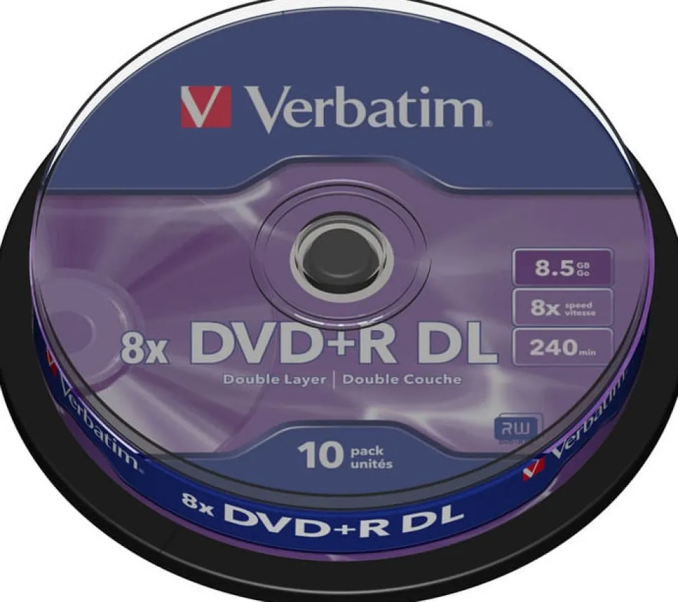 DVD+R 8x Double Layer spindle matt (10)