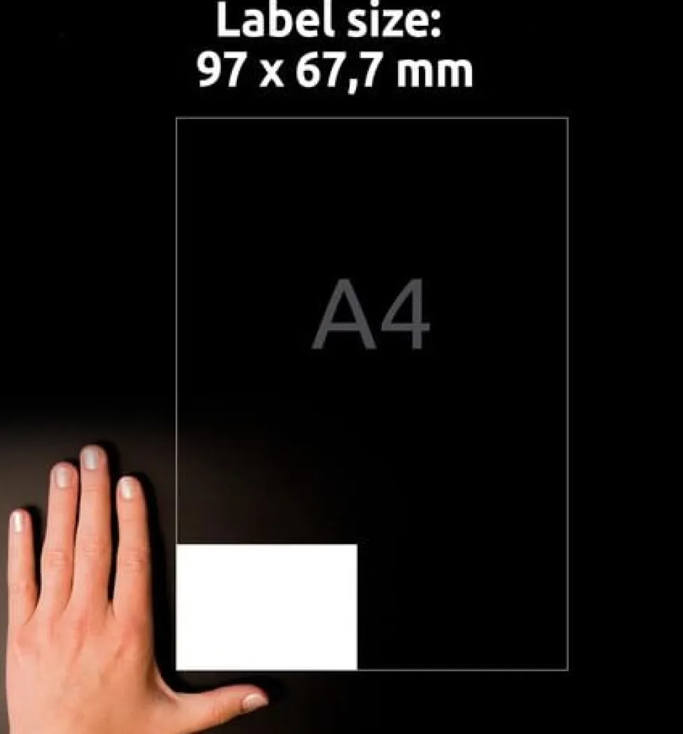 Etikett AVERY 97x67,7mm 800/fp
