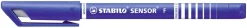 Fiberpenna STABILO Sensor Blå, 0,3mm, 10st