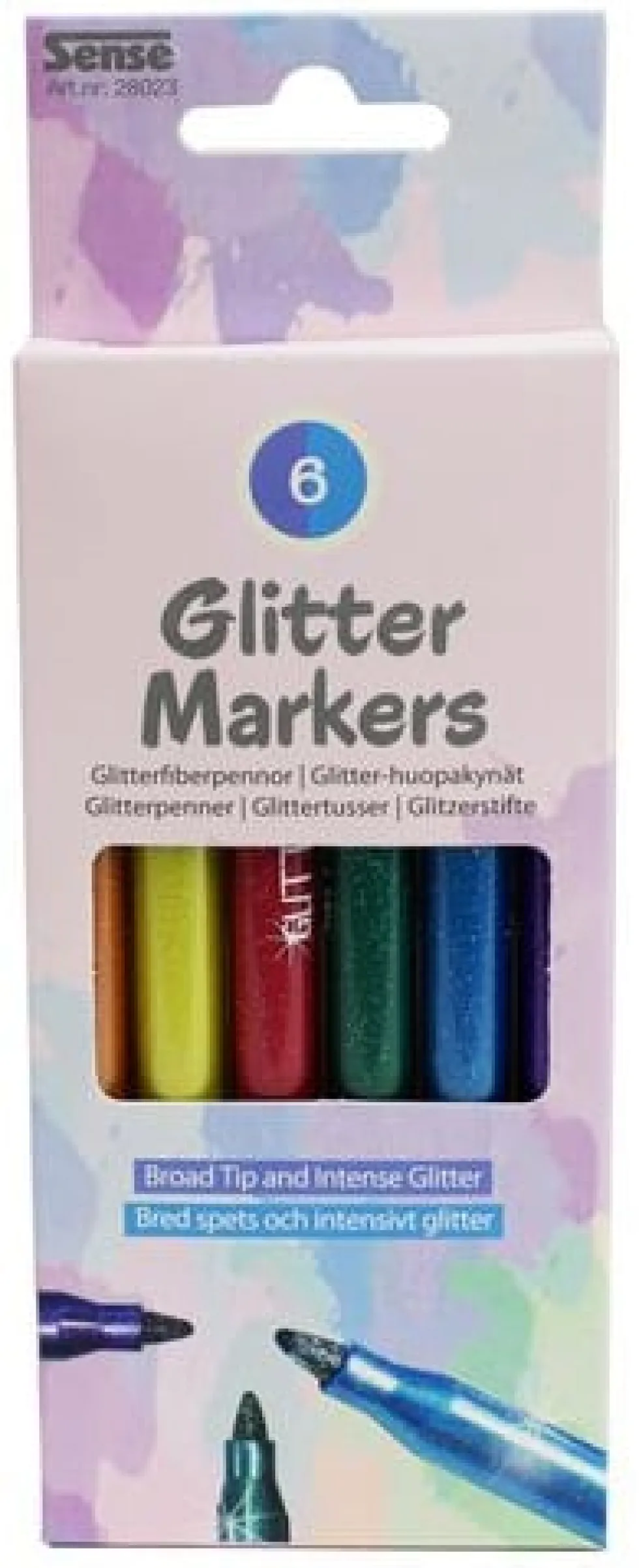 Fiberpennor Glitter 6/fp