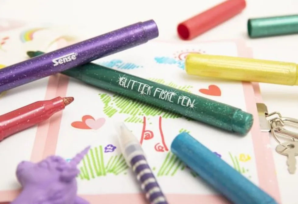 Fiberpennor Glitter 6/fp