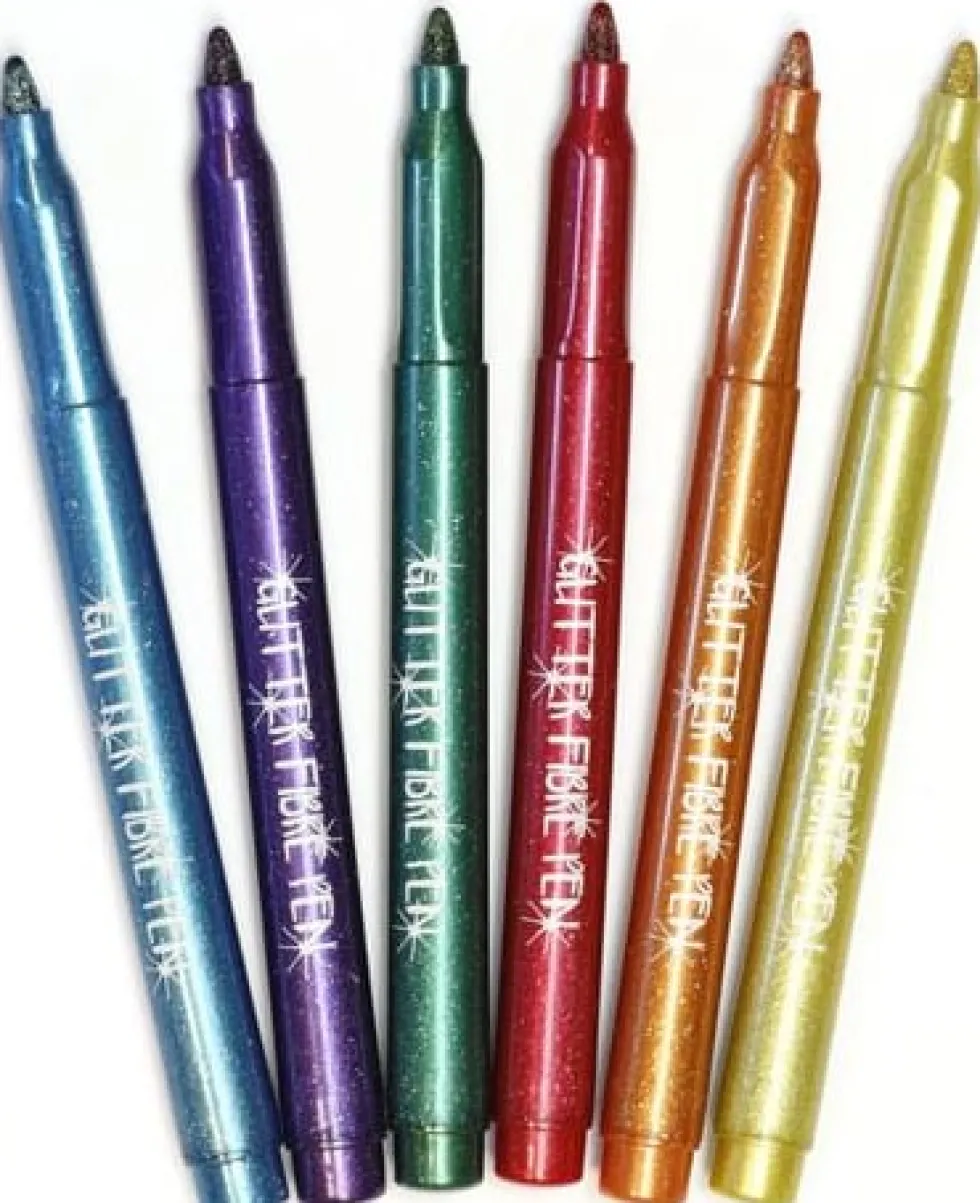 Fiberpennor Glitter 6/fp