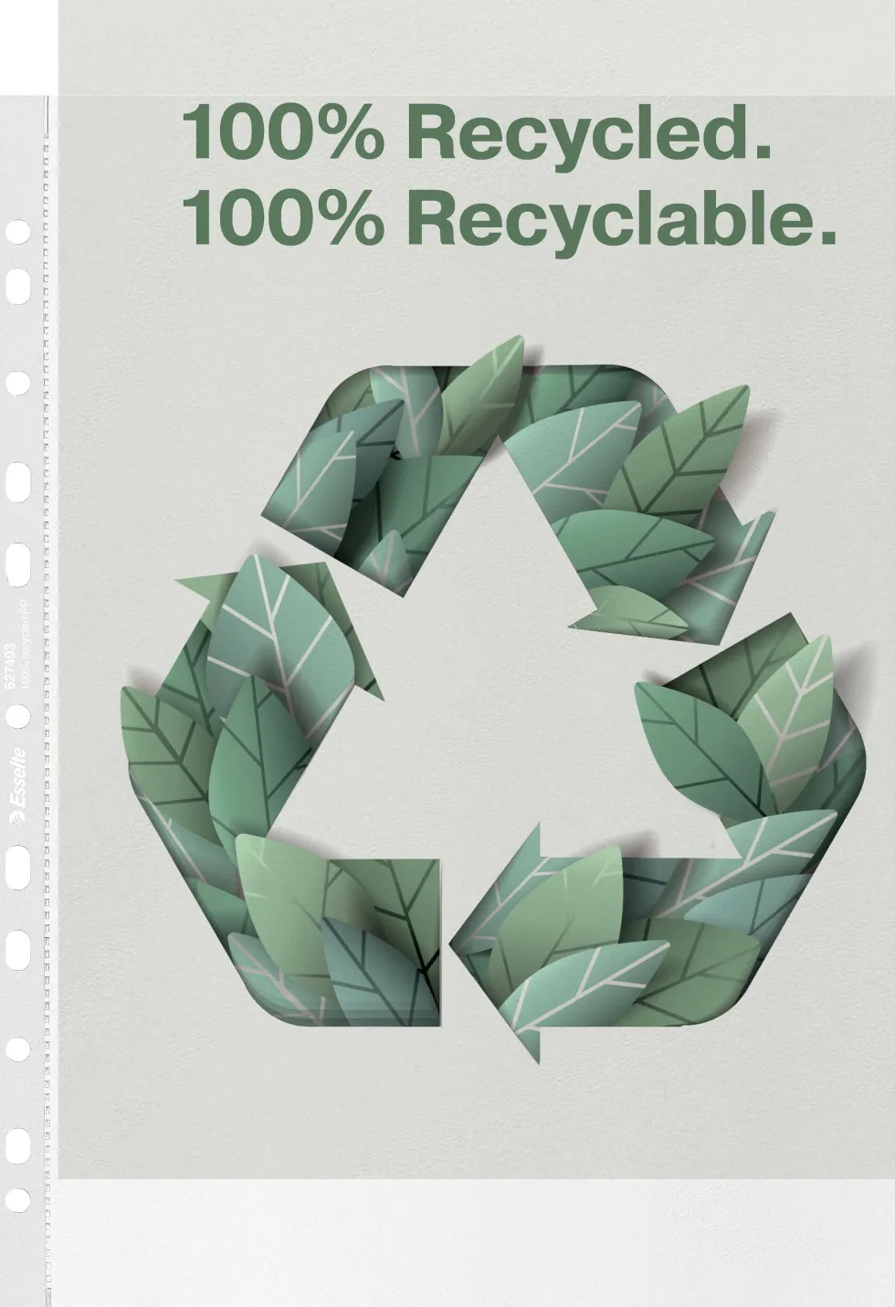 Ficka Esselte Recycled A4 OP 70my /100