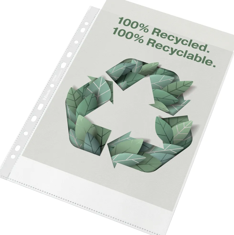 Ficka Esselte Recycled A4 OP 70my /100