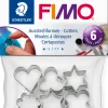 Fimo Acces Metal Forme Ø 2Cm 6 Ass/Bk