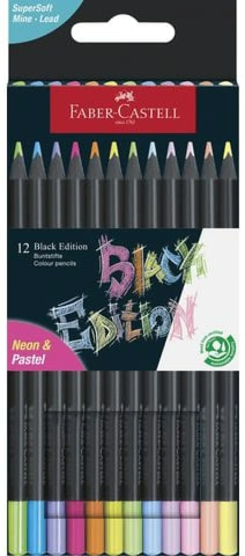 Färgpenna Black Edition Neon 12/fp