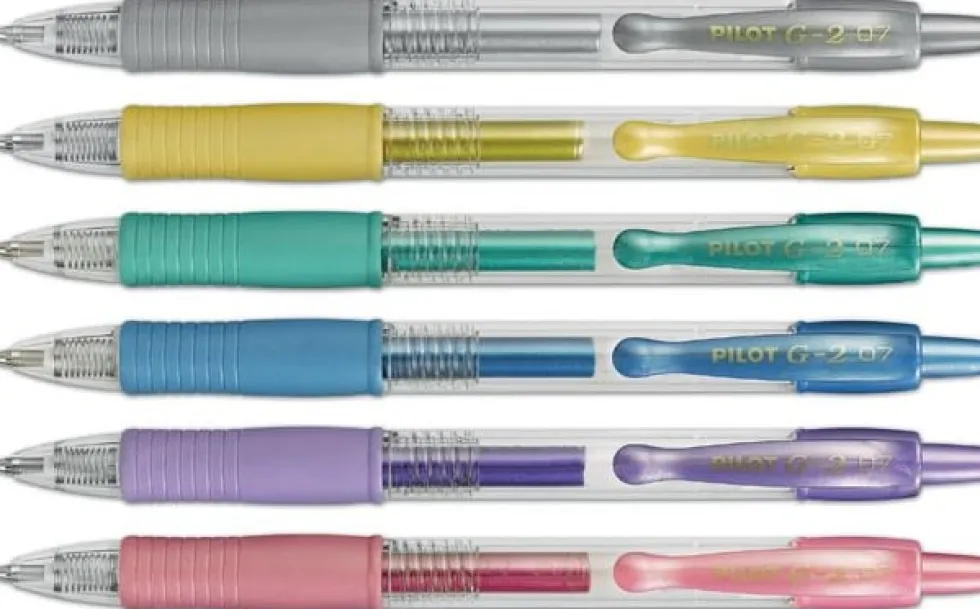 Gelkulpenna Pilot G-2 Metallic Medium Silver, 0.7mm, 12st