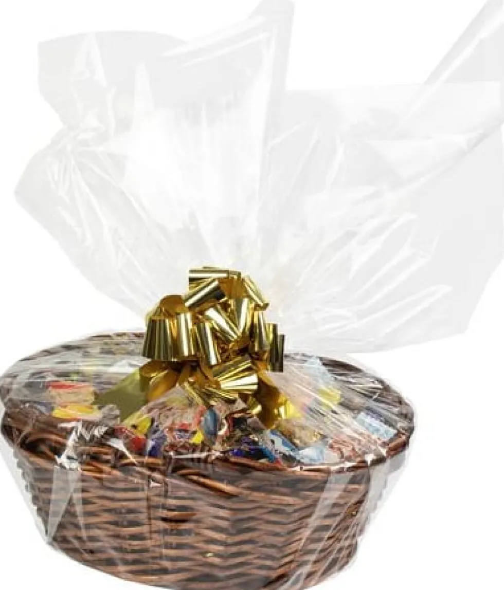 Godis Presentkorg brun inslaget 1,5kg