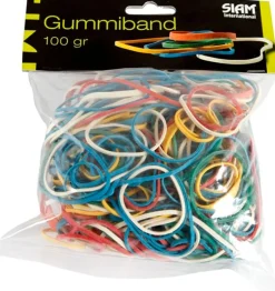 Gummiband 100g/påse ass. färger