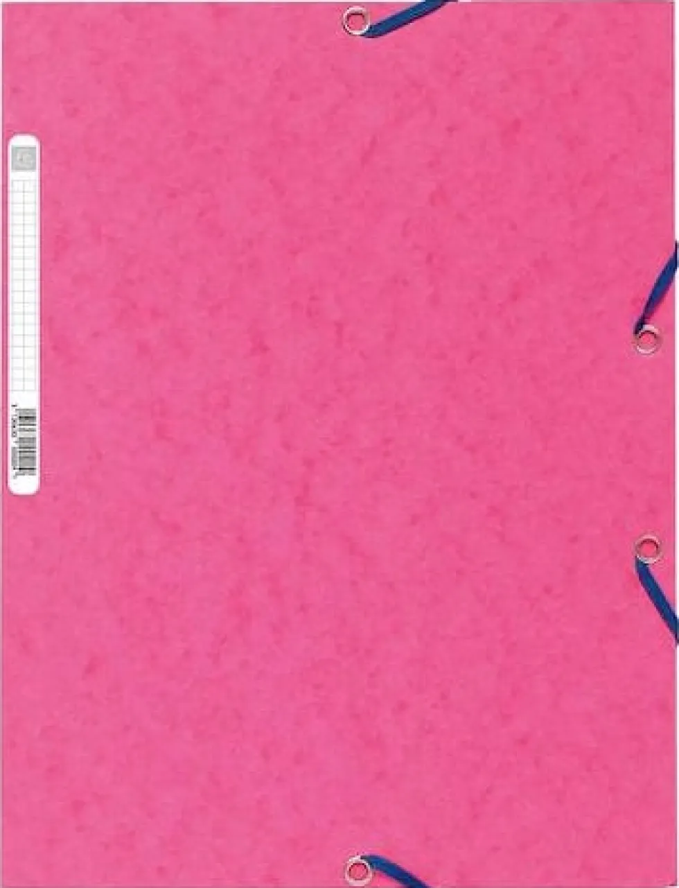 Gummibandsmapp EXACOMPTA 3-klaff A4 rosa