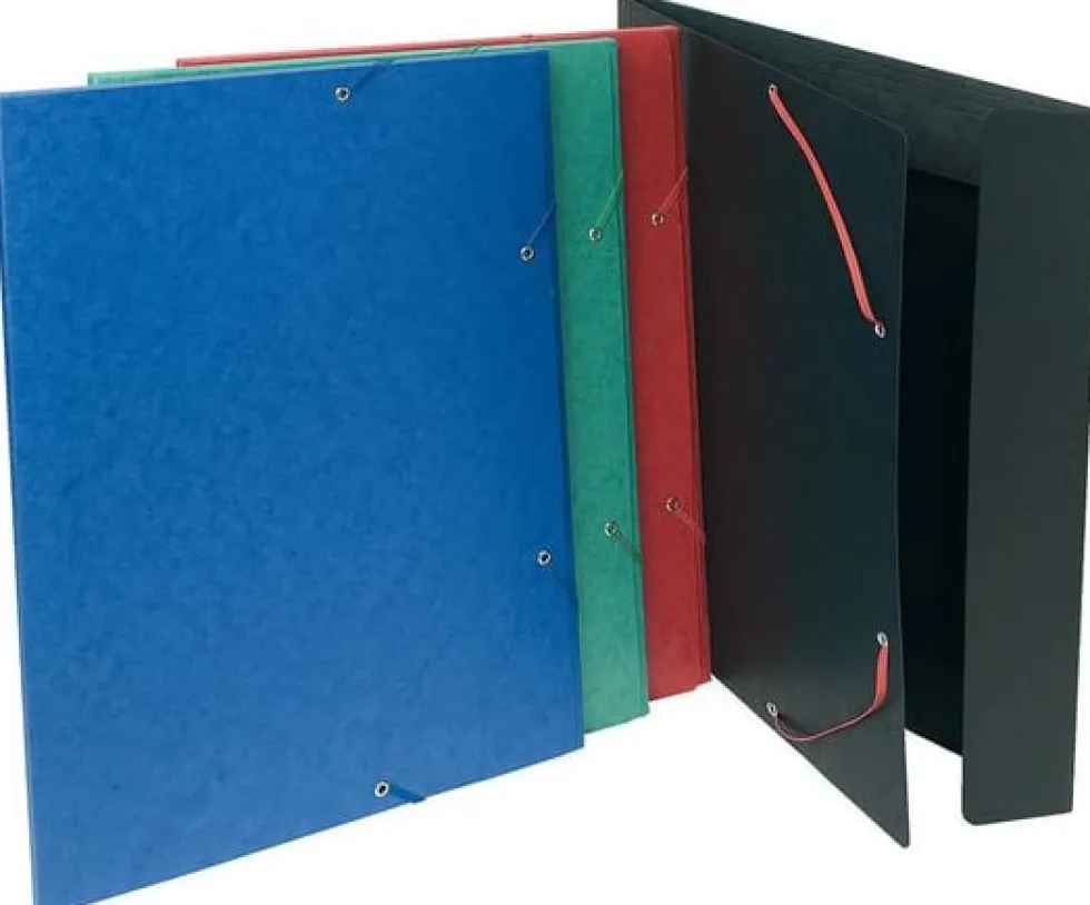 Gummibandsmapp 3-klaff A3 600g sort