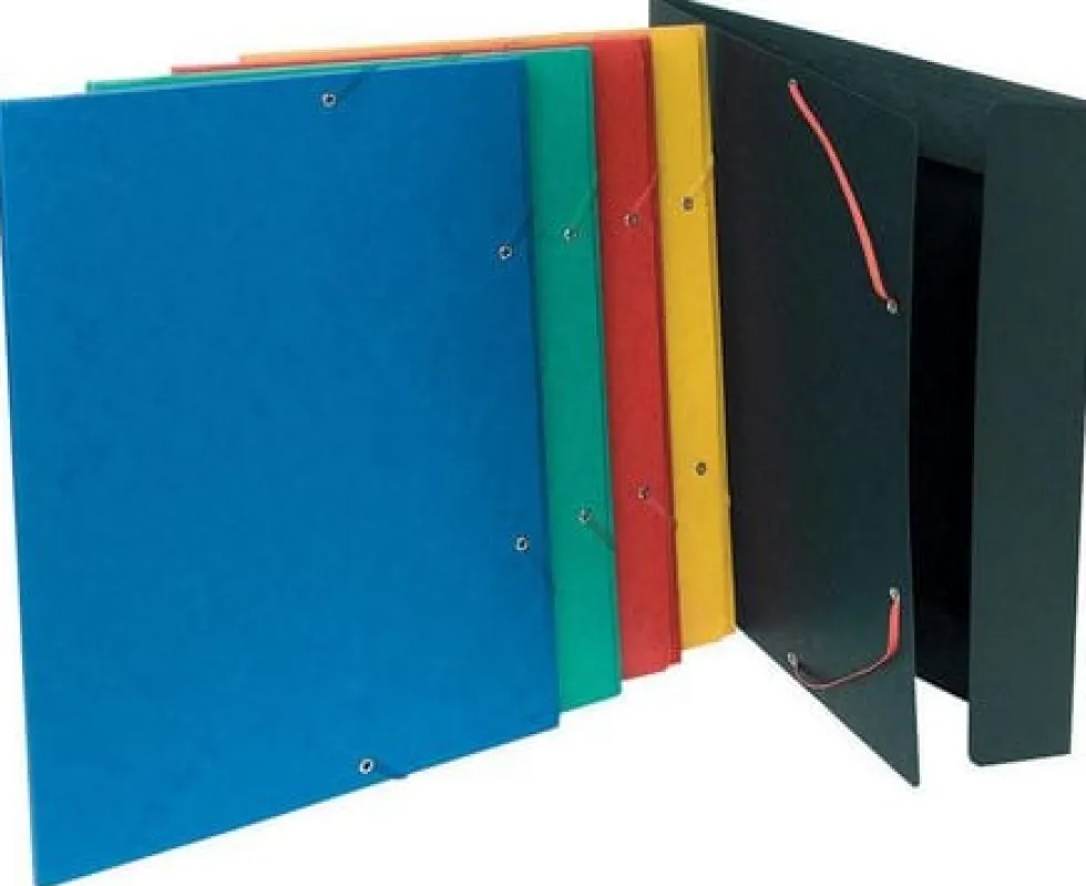 Gummibandsmapp 3-klaff A3 600g sort
