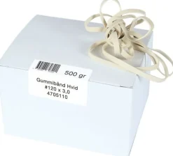 Gummiband 120x3mm 500g vit 575/fp