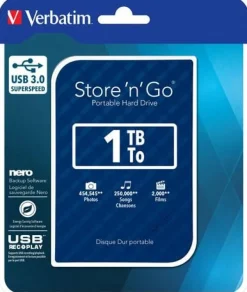 HDD Ext. VERBATIM 2.5' 3.0 1TB Blå