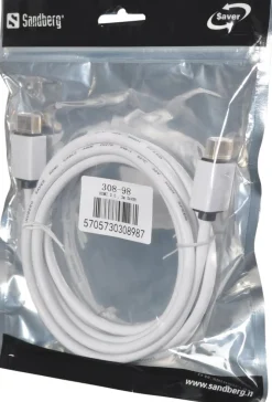 HDMI 2.0 Cable SAVER, White (2m)