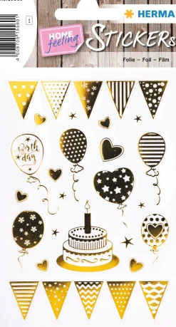 Herma stickers Creative birthday party gold foil (1)