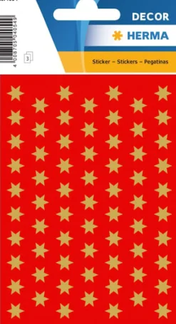 Herma stickers Decor stjärnor ø8 guld (3)