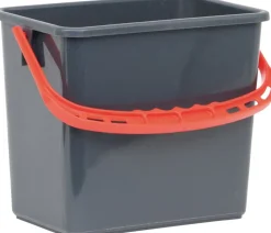 Hink Grå, rött handtag 6l