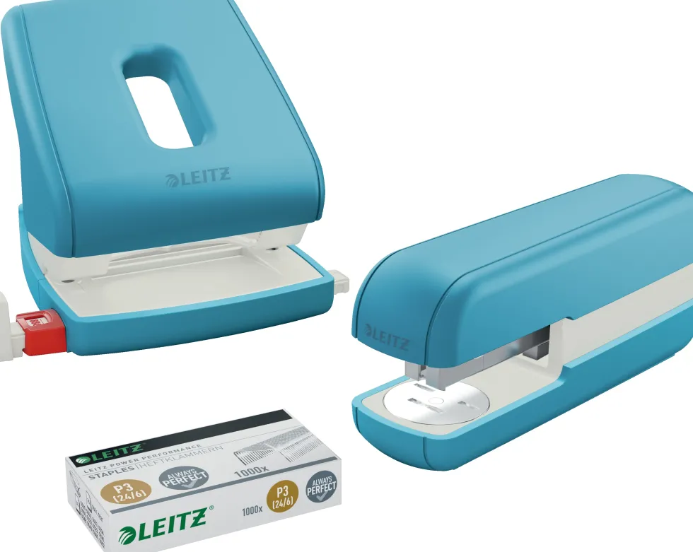 Hålslag Leitz Cosy 2 hål/30 ark EU, Blå
