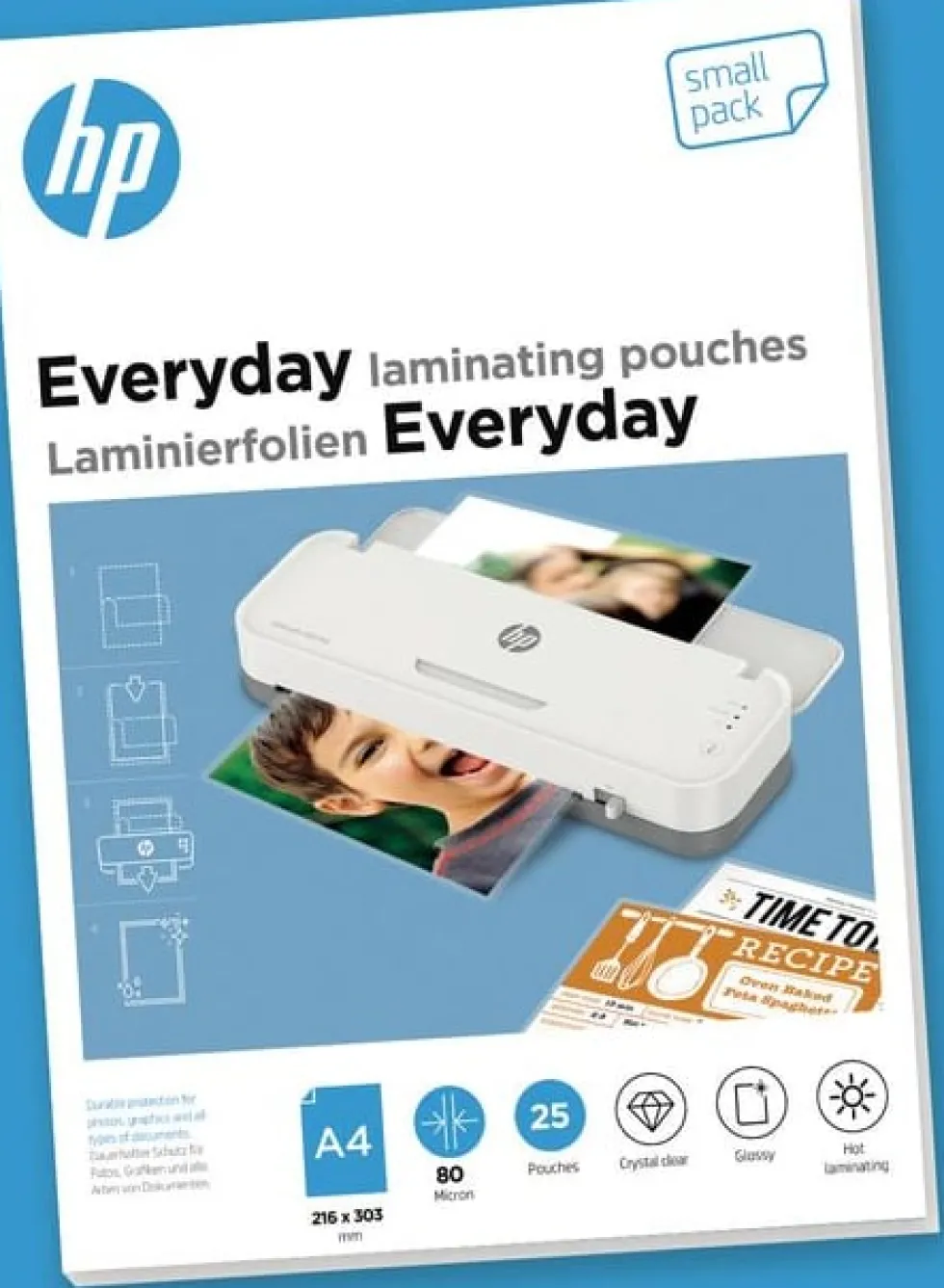 HP Laminat lågvärme A4, 80 mic. (25)