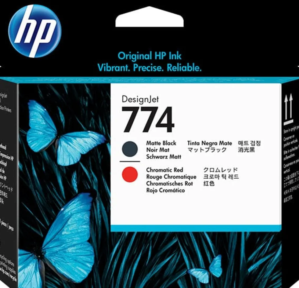 HP 774 Matte Black/Chromatic Red Printhead