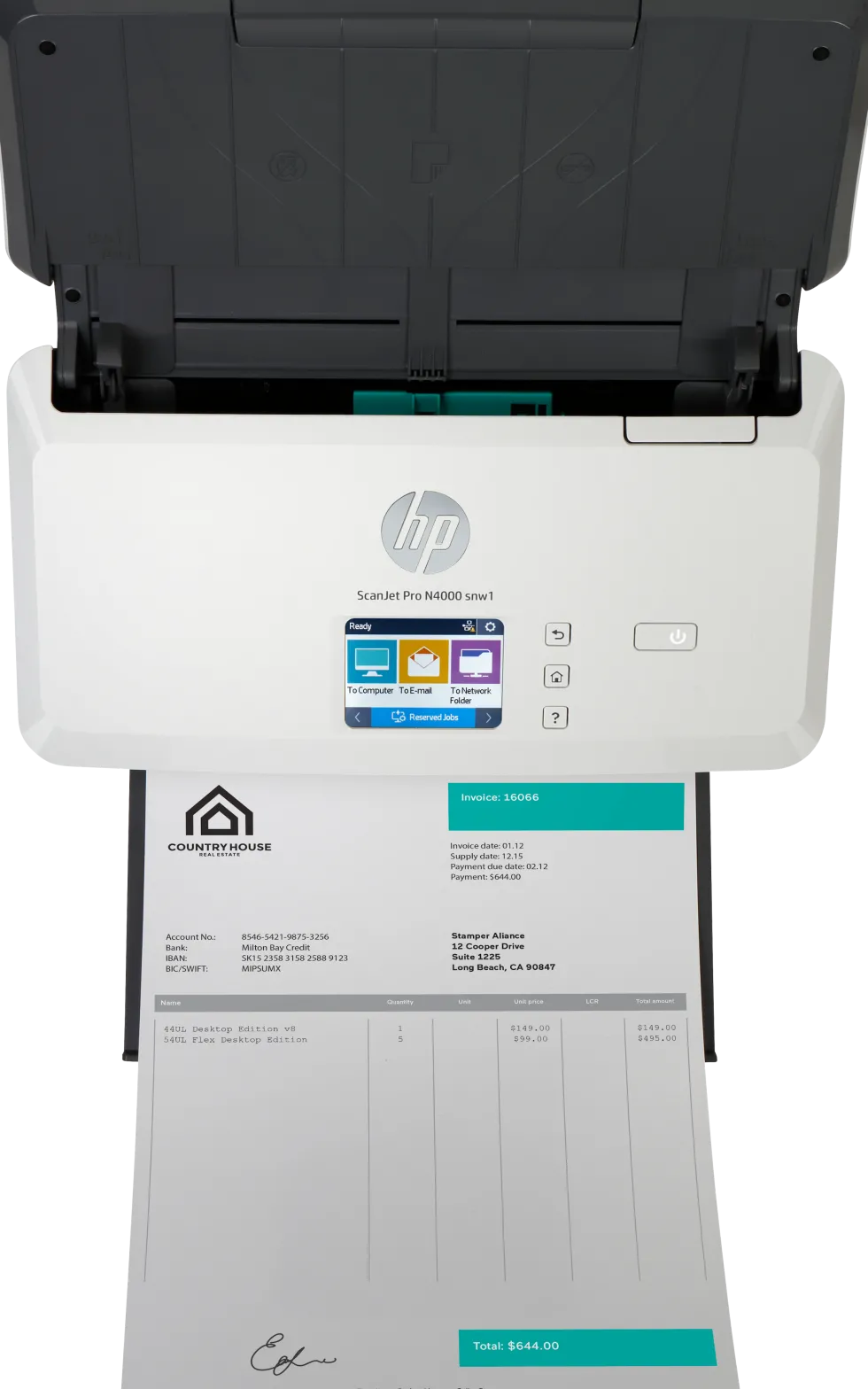HP ScanJet Pro N4000 snw1 sheet-feed scanner