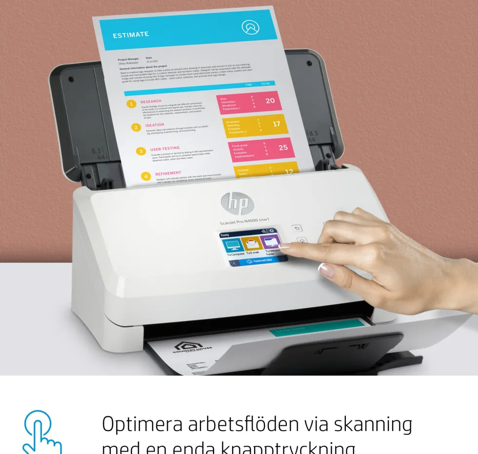 HP ScanJet Pro N4000 snw1 sheet-feed scanner