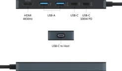 HyperDrive Flex 5 Port USB-C Hub Black