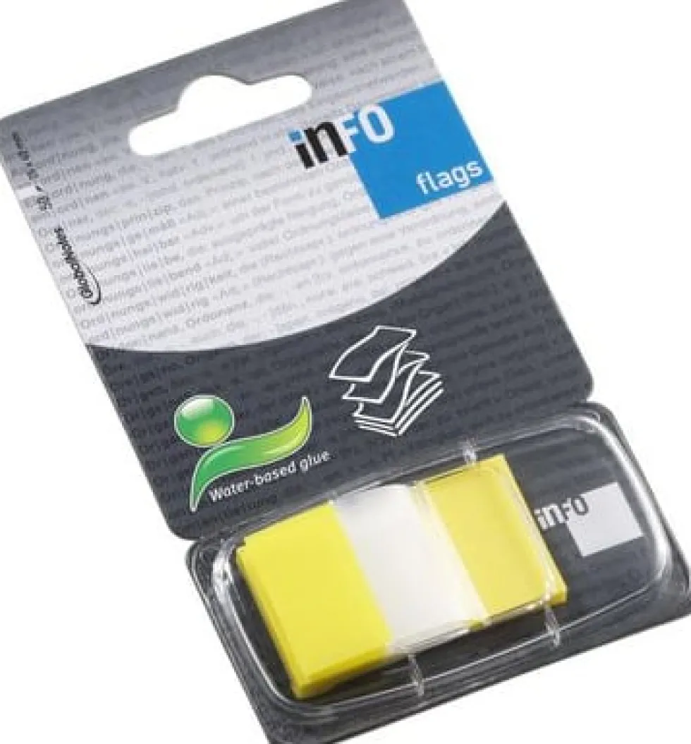 Index INFO NOTES 25x43mm gul 50/fp