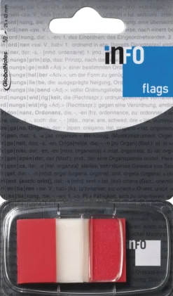 Index INFO NOTES 25x43mm röd 50/fp