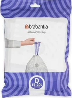 Insatspåse D BRABANTIA 15-20L vit 40/fp