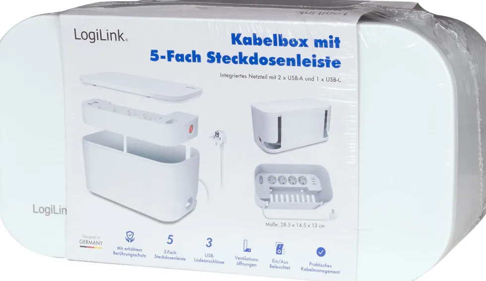 Kabelgömma med grenuttag vit