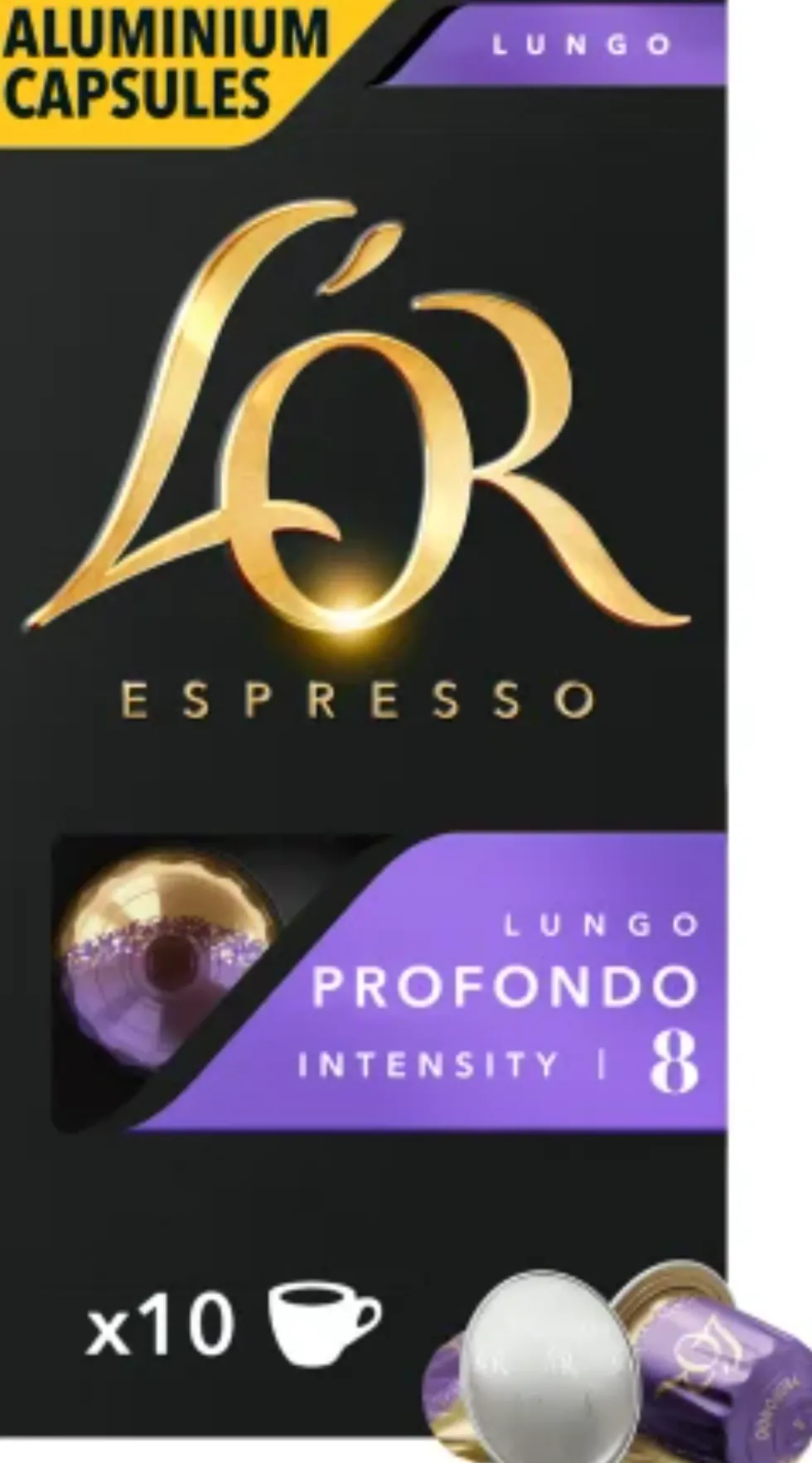 Kaffekapslar LOR LUNGO 8 PROFONDO 10/fp