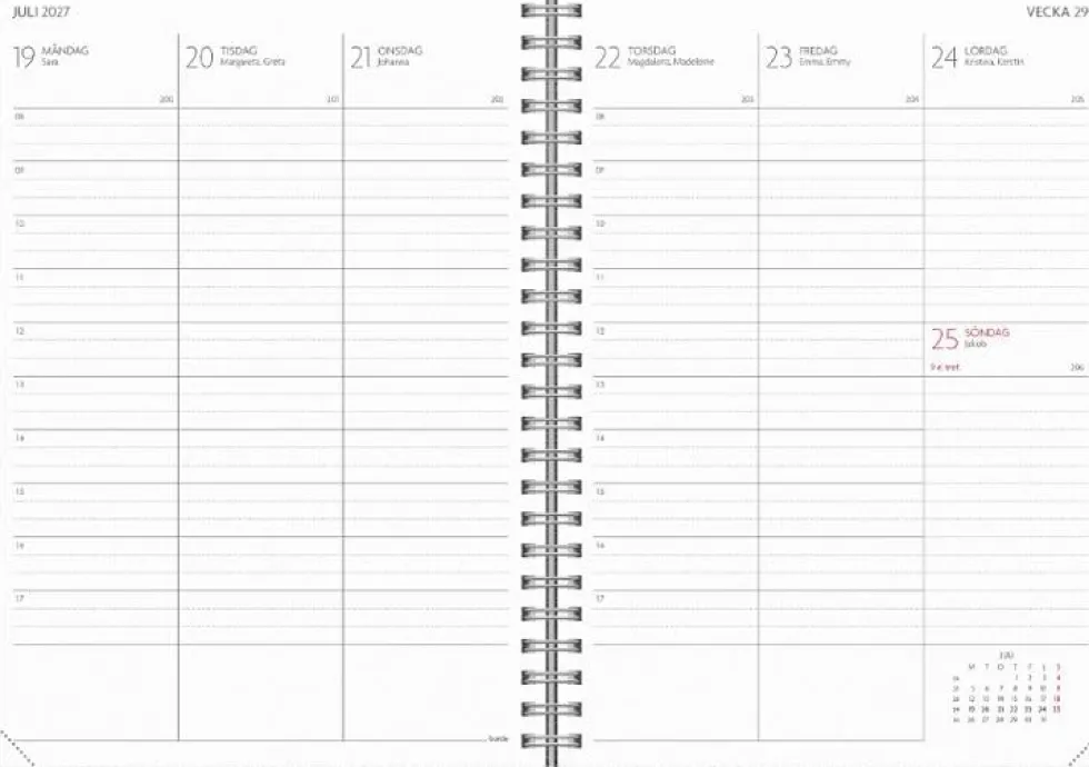 Kalender Study Twist A5 svart 26/27
