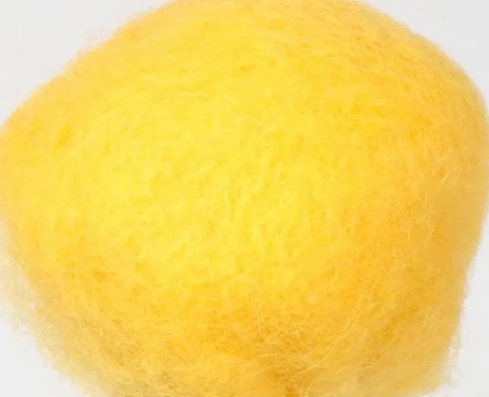 Kardad ull 250g gul