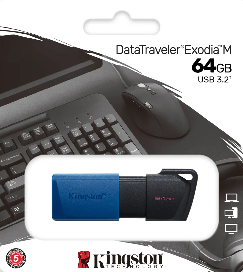 Kingston DataTraveler Exodia M - USB flash-enhet - 64 GB - USB
