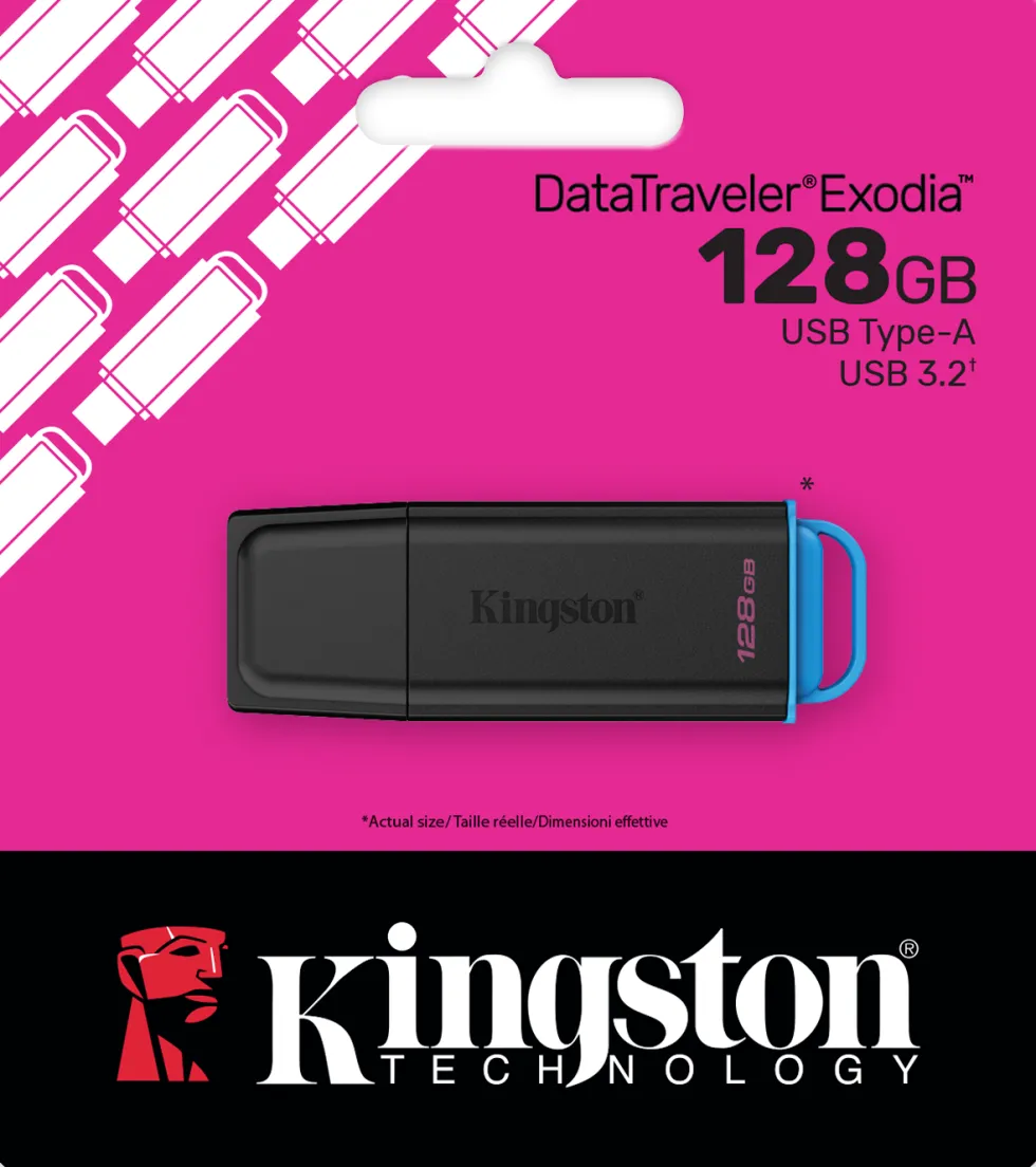 Kingston DataTraveler Exodia - USB flash-enhet - 128 GB - USB