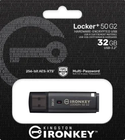 Kingston IronKey Locker+ 50 G2 - USB flash-enhet - krypterat