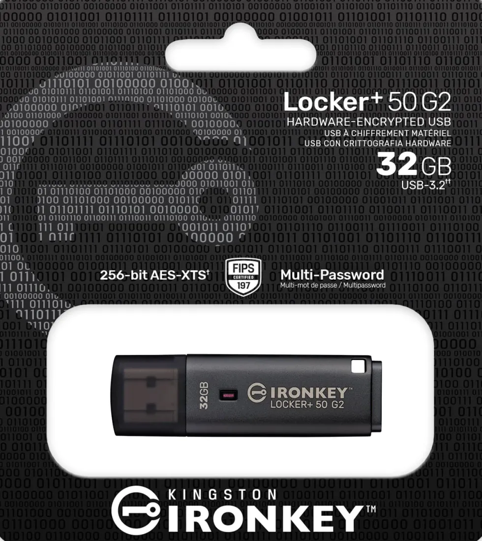Kingston IronKey Locker+ 50 G2 - USB flash-enhet - krypterat