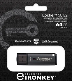 Kingston IronKey Locker+ 50 G2 - USB flash-enhet - krypterat