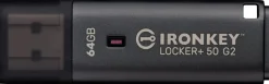 Kingston IronKey Locker+ 50 G2 - USB flash-enhet - krypterat